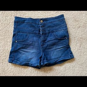 Blue Stretchy Shorts